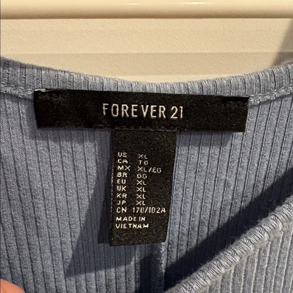 Forever 21 Ribbed Blue Dress - Picture 2 of 3